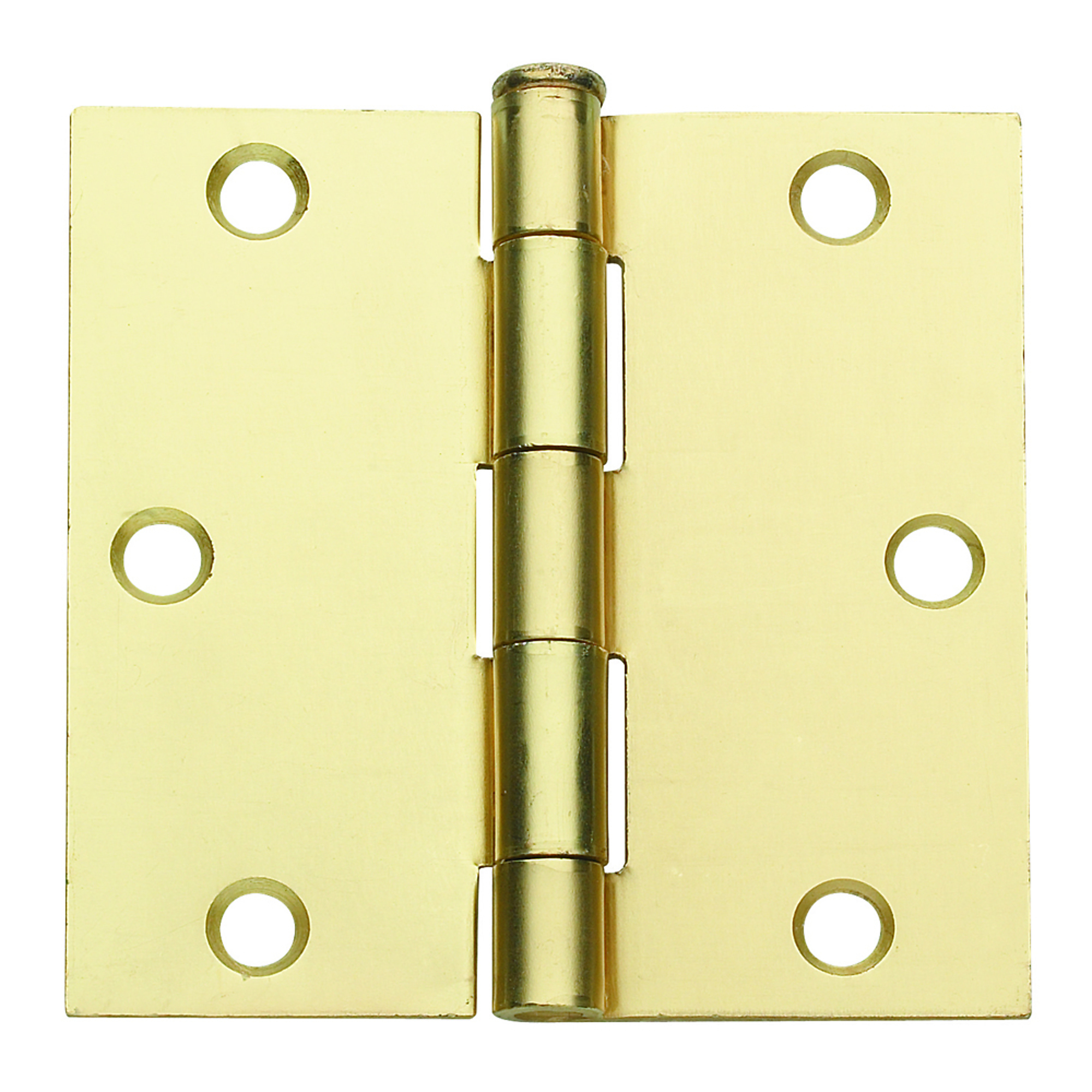 Global Door Controls Full Mortise Residential Hinge — 3in. x 3in., Satin Brass, Removable Pin, 2-Pc. Set, Model# CP3030-US4-M